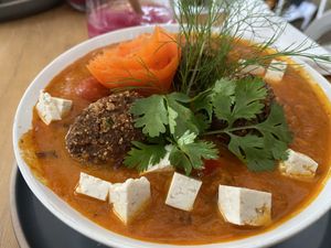 Tomato shakshuka #Veganuary at Organico Fortuna in La Fortuna