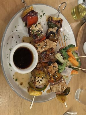 Tofu skewers   at Organico Fortuna in La Fortuna