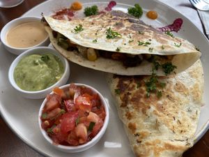 Quesadillas   at Organico Fortuna in La Fortuna
