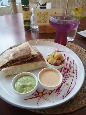 Spicy Quesadillas at Organico Fortuna in La Fortuna