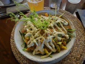 Vegane Zucchini Nudeln at Organico Fortuna in La Fortuna