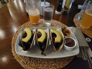 Mushroom Tacos at Organico Fortuna in La Fortuna