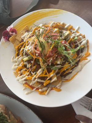 Delicious nachos  at Organico Fortuna in La Fortuna