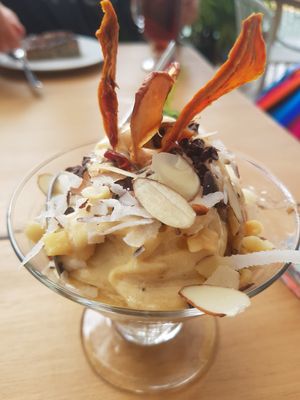 Banana nice cream at Organico Fortuna in La Fortuna