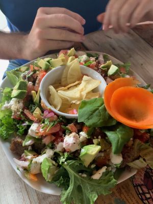 Vegan nachos at Organico Fortuna in La Fortuna