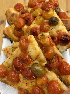 vegan focaccia   at La Pupetta in Bari