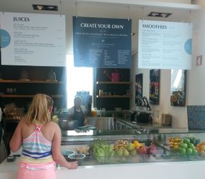 The smoothie&juice bar - so many superfoods! at Pure Boutique Cafe in Quinta Do Lago