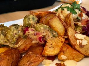 mixed plate from buffet at Sattgrün in Essen