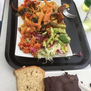 buffet and chocolate cake at Sattgrün in Essen