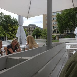 pleasant clean outdoor seating at Sattgrün in Essen