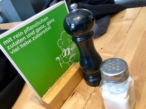 table outside at Sattgrün in Essen