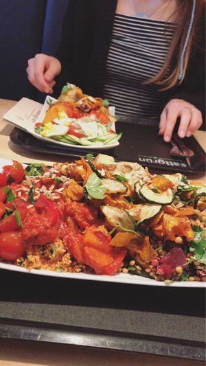 Big plate in the front and small plate in the back. at Sattgrün in Essen