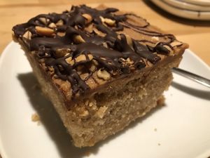 Peanut butter chocolate cake at Sattgrün in Essen