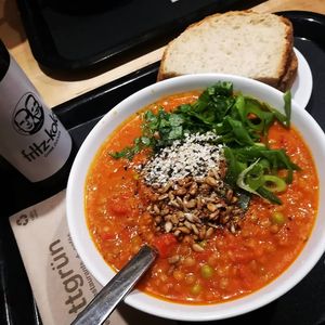 Indische Linsensuppe at Sattgrün in Essen