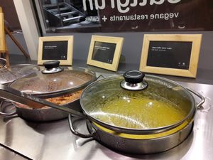 Range of soups at Sattgrün in Essen