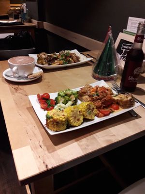 Cute tables providing a quaint talking environment at Sattgrün in Essen