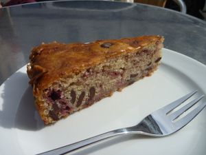 Yummy Cake - 
i think it was a vegan cherry dark-chocolate cake at Cafe Kopi in Hannover