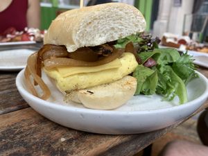 Breakfast egg torts at Bar Bombon in Philadelphia
