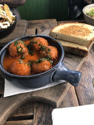 Spanish meatballs  at Bar Bombon in Philadelphia