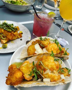 Buff cauliflower tacos   at Bar Bombon in Philadelphia
