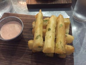 Yuca fries with aioli  at Bar Bombon in Philadelphia