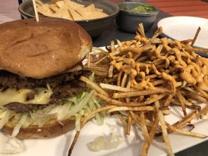 Double Chorizo Burger  at Bar Bombon in Philadelphia