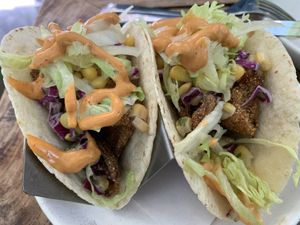 Hearts of Palm ‘Fish’ Tacos  at Bar Bombon in Philadelphia