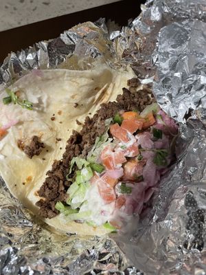 Inside of impossible taco   at Bar Bombon in Philadelphia