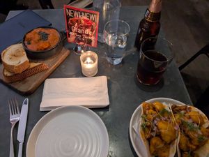 Buffalo cauli tacos and meatballs at Bar Bombon in Philadelphia