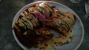 NOPALES AND RICE ENCHILADAS

 at Bar Bombon in Philadelphia