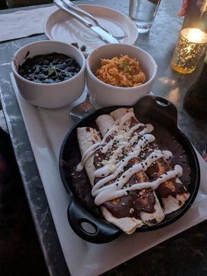 chorizo enchiladas at Bar Bombon in Philadelphia