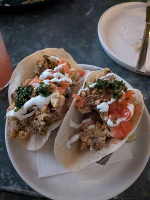 oyster mushroom tacos at Bar Bombon in Philadelphia