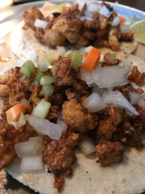 Buffalo cauliflower tacos! at Bar Bombon in Philadelphia