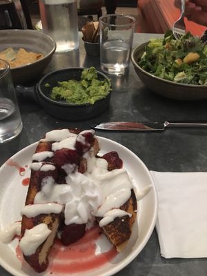 Strawberries and cream french toast at Bar Bombon in Philadelphia