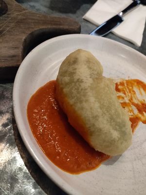 Stuffed jalapeño (already ate one) at Bar Bombon in Philadelphia