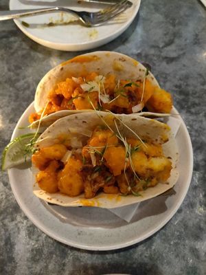 Cauliflower taco, this dish was probably my favorite. at Bar Bombon in Philadelphia