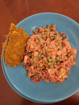 Christmas salad at bistRAW & Tea in Prague