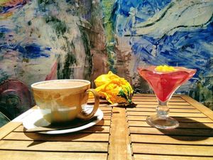 Chia Strawberry puding,  at bistRAW & Tea in Prague