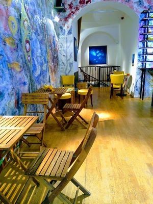 interior at bistRAW & Tea in Prague