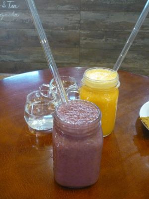 smoothies at bistRAW & Tea in Prague