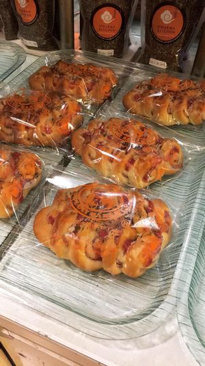 Vegan ham buns at Dharma Kitchen - Pluit in Jakarta