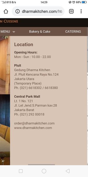 Temporary place at Dharma Kitchen - Pluit in Jakarta