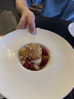 Vegetarian dessert option   at Flow in Bristol