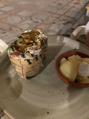 Kebab vegano at La Libelula Vegan Cafe in Fuengirola