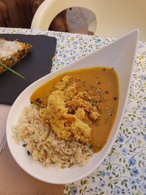 Japanese curry at La Libelula Vegan Cafe in Fuengirola