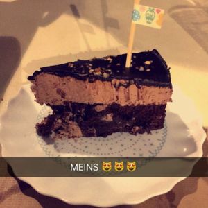 chocolate cake to die for  at La Libelula Vegan Cafe in Fuengirola