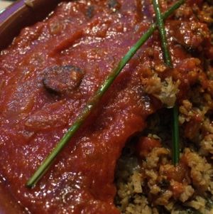 vegan moussaka  at La Libelula Vegan Cafe in Fuengirola