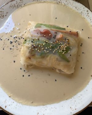 Thai spring roll  at La Libelula Vegan Cafe in Fuengirola
