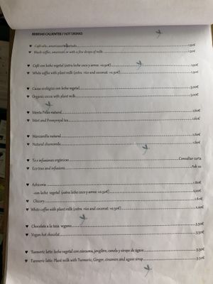 Menu (6/7) at La Libelula Vegan Cafe in Fuengirola