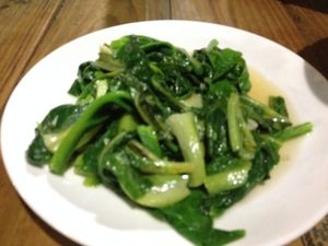 steamed vegetables at Xin Shiji - The New Century in Hengchun